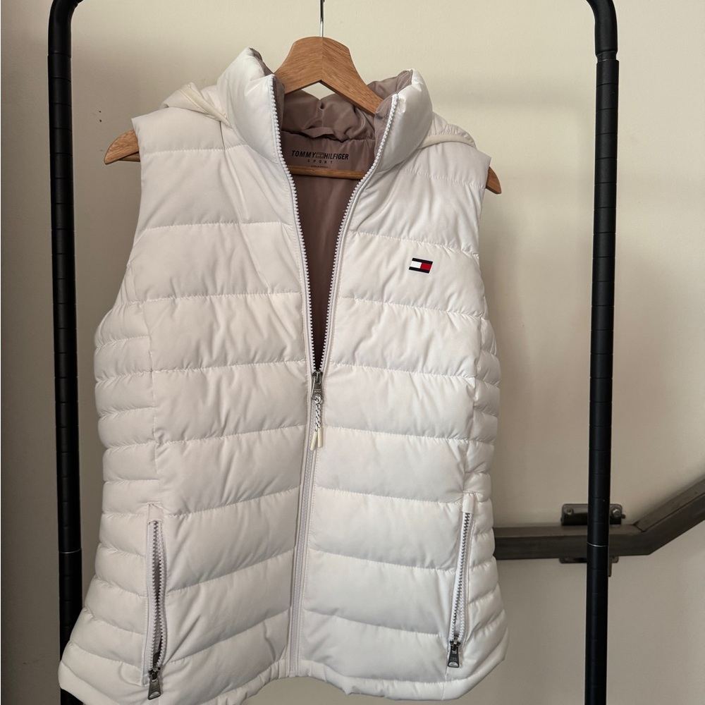 Tommy Hilfiger Cream Puffer Jacket